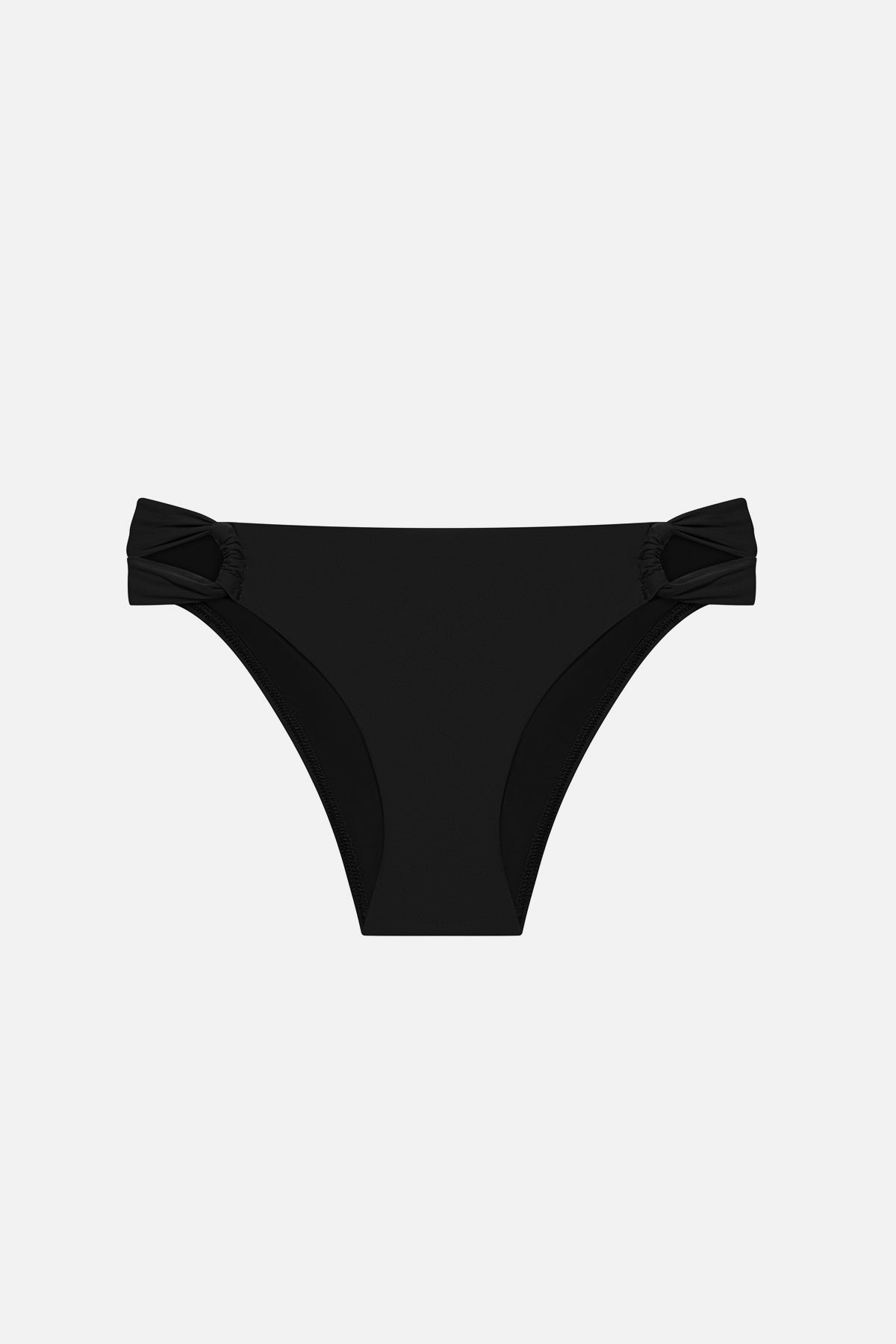 Side cut out black swim bottoms