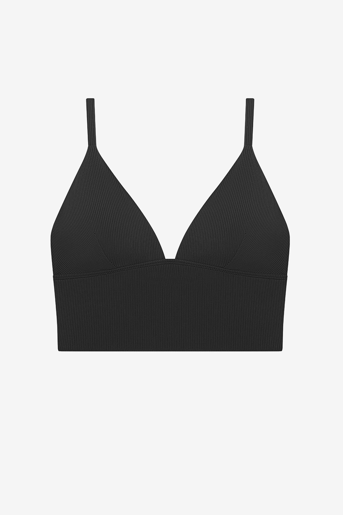 Black midkini swim top