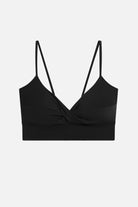 Black midkini tankini swim top 